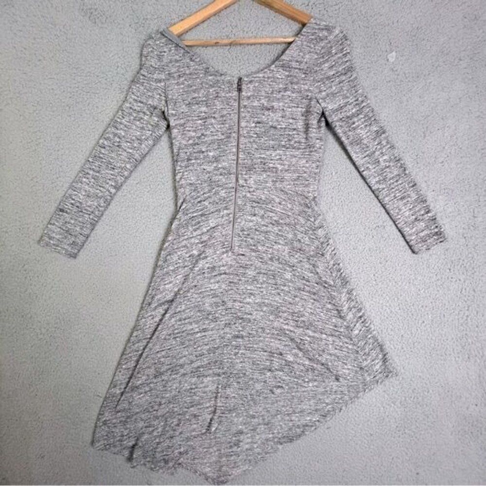 ALICE & OLIVIA WOMENS ASYMMETRICAL DRESS GRAY BLEND SIZE 4 - Picture 2 of 9